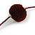 Deep Brown Pom Pom, Glass Bead, Tassel Long Necklace - 88cm L/ 17cm Tassel - view 6