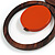 Brown/ Orange Bird and Circle Wooden Pendant Cotton Cord Long Necklace - 84cm L/ 10cm Pendant - view 6