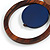 Brown/ Dark Blue Bird and Circle Wooden Pendant Cotton Cord Long Necklace - 84cm L/ 10cm Pendant - view 7