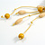 Yellow Leather Daisy Pendant with Long Cotton Cord - 80cm L/ 18cm L Pendant - Adjustable - view 4