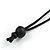 Multicoloured Geometric Wooden Bead Necklace with Black Cotton Cord - 84cm Long Adjustable - view 6
