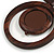 Brown Double Circle Wooden Pendant Cotton Cord Long Necklace - 80cm L/ 10cm Pendant - Adjustable - view 4