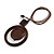 Brown Double Circle Wooden Pendant Cotton Cord Long Necklace - 80cm L/ 10cm Pendant - Adjustable - view 6
