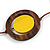 Yellow/ Brown Coin Wood Bead Cotton Cord Necklace - 88cm Long - Adjustable - view 4