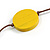 Yellow/ Brown Coin Wood Bead Cotton Cord Necklace - 88cm Long - Adjustable - view 5