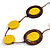 Yellow/ Brown Coin Wood Bead Cotton Cord Necklace - 88cm Long - Adjustable - view 7