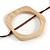 Long Geometric Wooden Bead Cotton Cord Necklace in Natural - 80cm Long - view 4