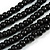 Multistrand Layered Black Wood Bead with Cotton Cord Necklace - 90cm Long (Max Length) - Adjustable - view 5