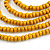 Yellow Multistrand Layered Wood Bead with Cotton Cord Necklace - 90cm Max length- Adjustable - view 4