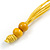 Yellow Multistrand Layered Wood Bead with Cotton Cord Necklace - 90cm Max length- Adjustable - view 6