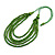 Lime Green Multistrand Layered Wood Bead with Cotton Cord Necklace - 90cm Max length- Adjustable - view 4