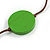Green/ Brown Coin Wood Bead Cotton Cord Necklace - 80cm Long - Adjustable - view 5