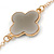 Long Light Grey Enamel Heart, Flower, Butterfly Necklace In Gold Plating - 154cm L - view 4
