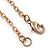Long Acrylic Bead Gold Plated Chain Necklace - 90cm L - view 4