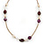 Long Acrylic Bead Gold Plated Chain Necklace - 90cm L - view 6