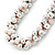 White & Silver Tone Acrylic Bead Cluster Choker Necklace - 38cm L/ 5cm Ex - view 6
