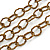 3-Strand Golden/ Brown Glass Bead Oval Link Necklace - 70cm L - view 2