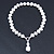 12mm Luxury White Freshwater Pearl Necklace In Silver Tone - 42cm L - view 8
