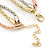 3 Strand Layered Gold/ Silver/ Rose Gold Mesh Chain With Ball Charm Necklace - 54cm L/ 4cm Ext - view 4