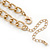 Statement Gold Tone with Black Cotton Cord Fringe Necklace - 63cm L/ 7cm Ext/ 11cm Pendant - view 5