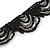 Black/ Grey Glass Bead Lacy Choker Necklace - 36cm L/ 3cm Ext - view 2