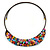 Multicoloured Sea Shell Bead Collar Flex Wire Choker Necklace - Adjustable - view 1