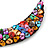 Multicoloured Sea Shell Bead Collar Flex Wire Choker Necklace - Adjustable - view 6