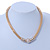 Gold Tone Mesh Necklace with Crystal Ball - 40cm L/ 9cm Ext - view 4