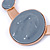 Statement Grey Resin Circle Choker Necklace In Gold Plating - 41cm L/ 5cm Ext - view 6