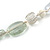 White, Pale Green Ceramic, Glass Beads White Cord Necklace - 44cm L - view 4