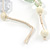White, Pale Green Ceramic, Glass Beads White Cord Necklace - 44cm L - view 6
