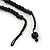 Brown/ Black Wood Bead with Wire Detailing Necklace - 56cm L - view 4
