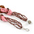 Multi Loop Pink/ Gold/ Plum/ Transparent Glass Bead Necklace - 56cm L - view 5