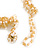 White/ Gold Glass Bead and Nugget Twisted Cluster Necklace - 41cm L/ 3cm Ext - view 5