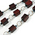 Multi-layered Dark Brown Wood Bead Cord Necklace - 86cm L - view 4