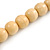 Natural Wood Bead Necklace - 60cm L - view 4