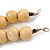 Natural Wood Bead Necklace - 60cm L - view 5