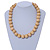 Natural Wood Bead Necklace - 60cm L - view 2
