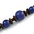 Brown Wood Purple Resin Bead Long Necklace - 76cm L - view 4