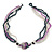 Multistrand Glass Bead Necklace (Transparent/ Hematite/ Pink) - 43cm L - view 6