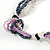 Multistrand Glass Bead Necklace (Transparent/ Hematite/ Pink) - 43cm L - view 3