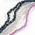 Multistrand Glass Bead Necklace (Transparent/ Hematite/ Pink) - 43cm L - view 4