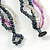 Multistrand Glass Bead Necklace (Transparent/ Hematite/ Pink) - 43cm L - view 5