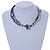 Multistrand Glass Bead Necklace (Transparent/ Hematite/ Pink) - 43cm L - view 2