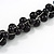Black Ceramic Cluster Bead Necklace - 80cm L - view 4