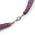 Chunky Glittering Purple Coin Shape Wood Bead Necklace - 56cm L - view 5