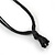 Wood and Acrylic Bead Necklace with Black Cotton Cord - 64cm L - view 5