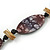Wood/ Shell Bead Cord Necklace (Brown/ Black) - 70cm L - view 3