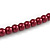 8mm Oxblood Red Glass Bead Necklace - 76cm L - view 4