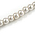 8mm Light Cream Glass Bead Necklace - 76cm L - view 3